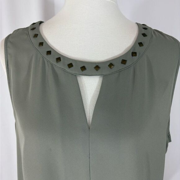 NWOT Bellatrix Olive Green Sleeveless Top - Picture 3 of 6